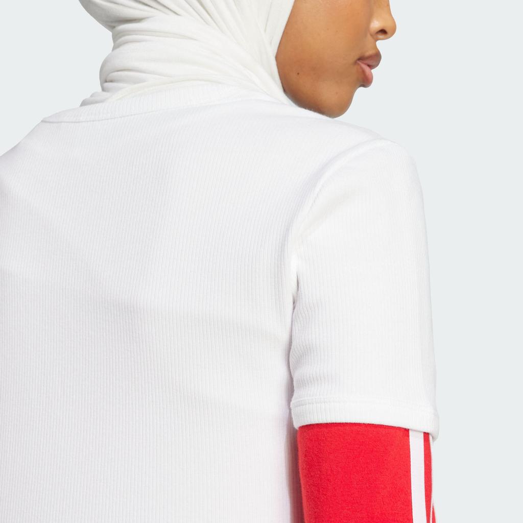 Adidas Originals Fashion Simple Round Neck Slim Fit Short Sleeve T-Shirt Women Tops White KA2687