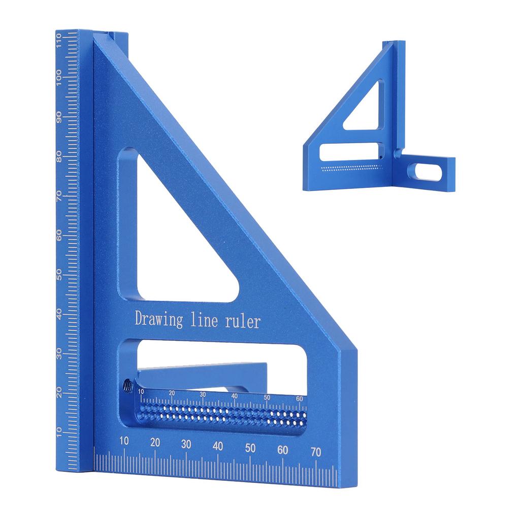 3D Multi Angle Msuring Ruler 45 90 Degree Aluminum Alloy Woodworking   Protractor Miter