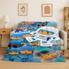 Söt P-Pocoyo Elly Pato Tecknad Mjuk Flanellpläd, Mysig Filt för Säng, Soffa, Sovrum, Vardagsrum, Resa, Picknick