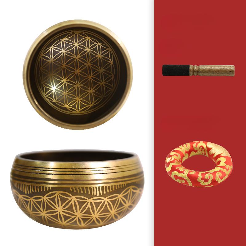 

Непальская Будда Звуковая Чаша Цветочный Узор Чаша Для Медитации Буддийские Принадлежности Домашнее Украшение Украшение Фэн-Шуй