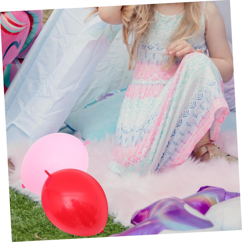 Lurrose 100-delade 10-tums latexballonger, färgglada, kopplingsbara, för festdekorationer, födelsedagar, bröllop och evenemang (Slumpmässiga färger)