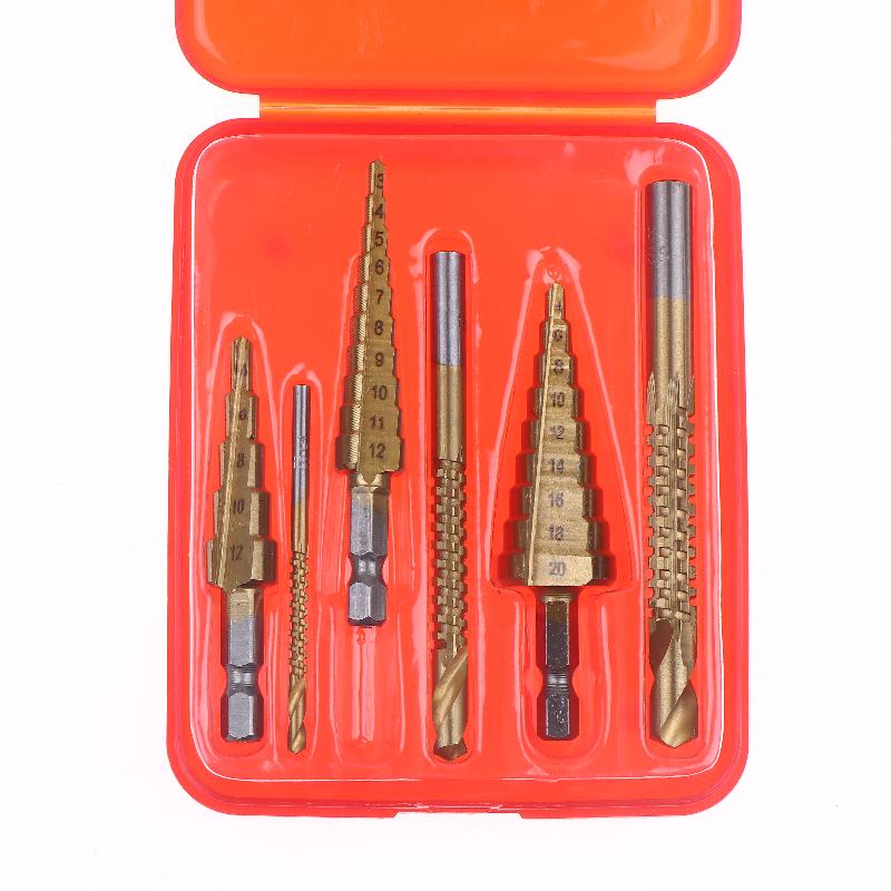 6 Pcs Titanium Drill Bits Set, 3-12Mm For Metal Wood, Hard Steel Twist Bits, Corrosion Resistant, Precision Hole Enlarging Tools