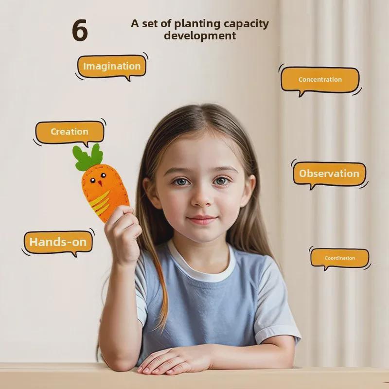 Cross-Border Kids' DIY Sewing Kit: Handmade Creative Doll Pendant - Fun Educational Toy Gift.