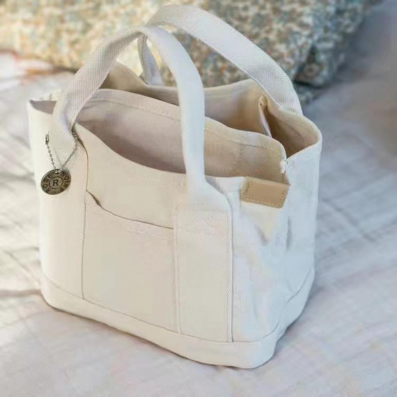 Japan Light Luxury Exquisite Rakuten High-Grade Canvas Bag Bento Bag Handbag Thousand Layer Bag Simple Hand Bag