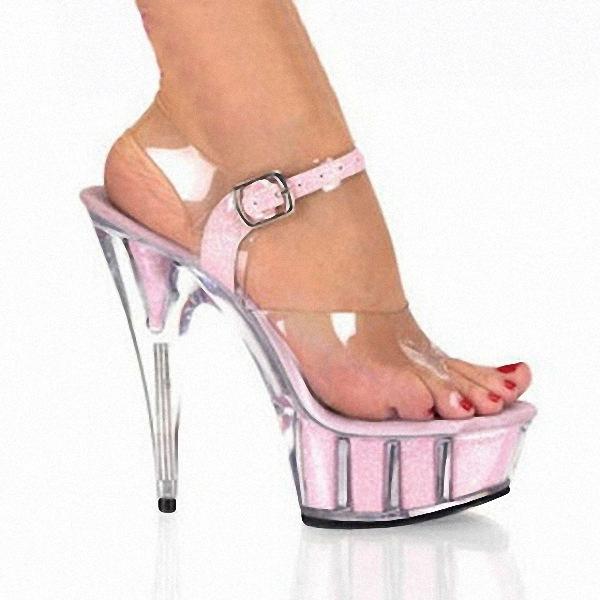 15CM hohe Absätze wunderschönes Hochzeitskleid Fotoschuhe Glitzer Kristall wasserdicht Tisch Damenschuhe