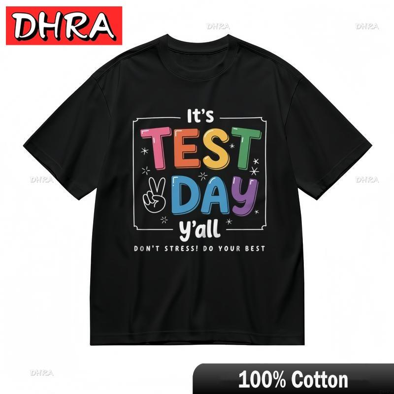 

Unisexs Classic TShirt Multicolor Font Test Prep EncourageUnisext Graphic Tee Minimalist Streetwear Clothing Tees for Gym Shirts 3XL