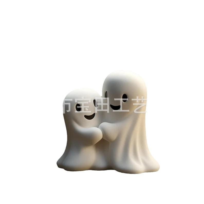 Halloween cute white ghost party decoration garden ornaments study table decoration knickknacks