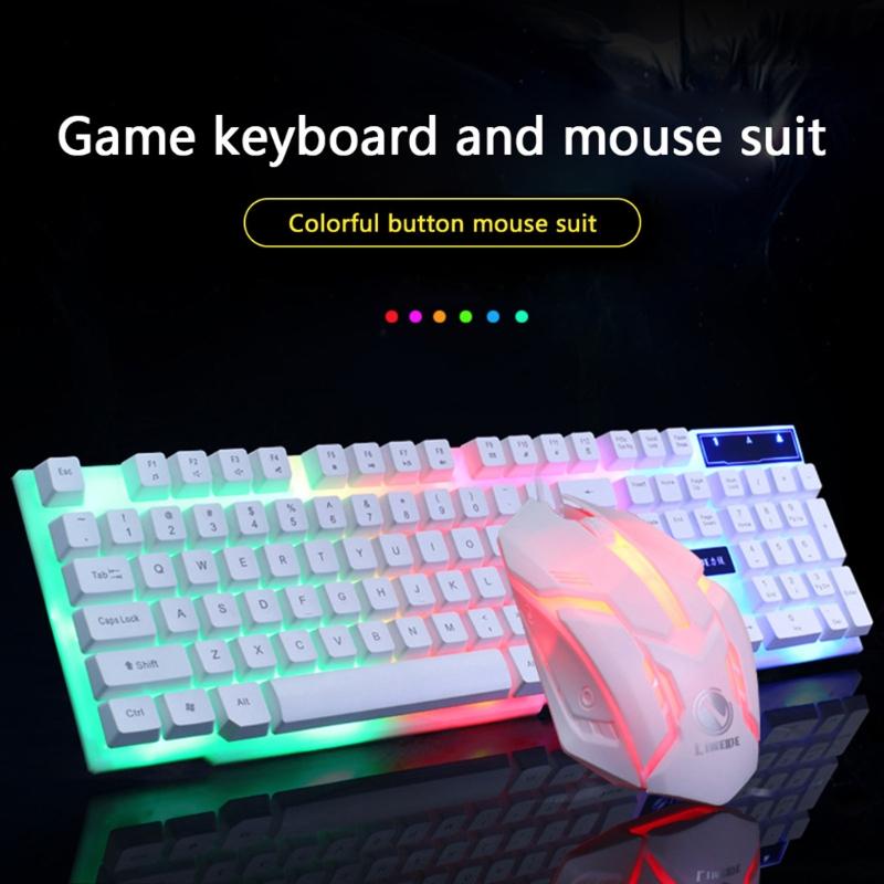 Computer Replacement Accessories GTX300 USB Wired 104 Keys RGB Backlight Gaming Mouse Keyboard Combos Set Gifts for kids