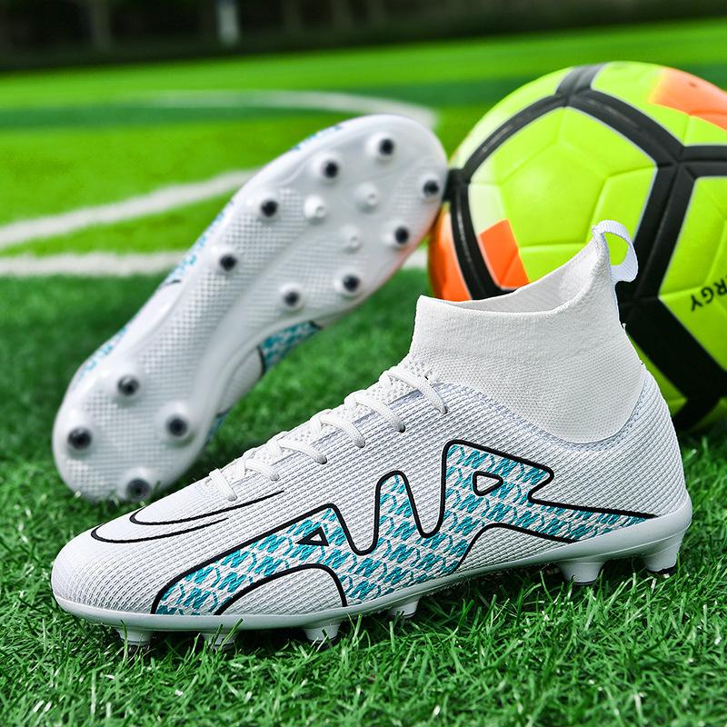Football shoes men's and women's high-top AG long nails TF broken nails student campus football game training shoes