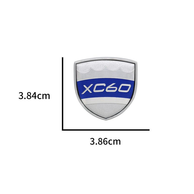 3D Metal Chrome Car Fender Sticker Side Emblem Badge For Volvo V40 V60 S90 V90 S60 S80 XC60 XC40 S80L Logo Auto Accessories