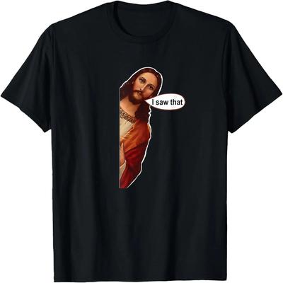 Jezus widziałem to, uroczy graficzny top koszulka T-shirt z krótkim rękawem