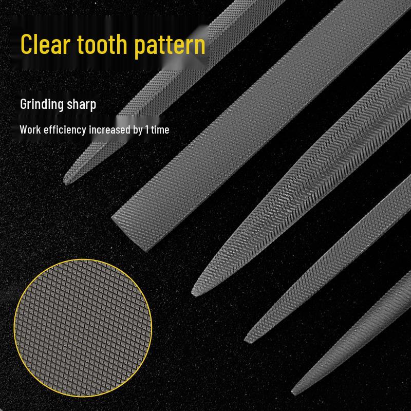 Assorted Small Steel File Set: Triangular Rasp Hand Files for Woodworking