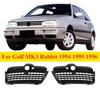 1Pair Car Front Bumper Fog Lights Grille Cover Fit for Golf MK3 Rabbit 1994 1995 1996 1H6853665A 1H6853666 (black)