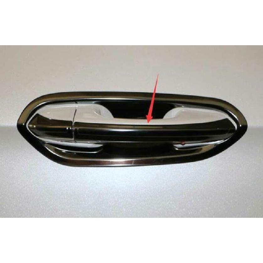 Black Steel Sports Side Smart Door Handle Cover Trim 8PC For Ford Edge 2015-