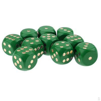 10 Piezas Set D6 de Madera con Esquinas Redondeadas Cubo Hexagonal de 30mm Accesorios