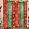 Christmas Party Decorations Foil Fringe Curtains Red Green Snowflake Tinsels Streamers Photo Backdrops For New Year, Ugly Sweater Party Decor