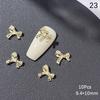 10Pcs Luxury Kawaii Bow Nail Art Charms 3D Alloy Bow Tie Jewelry Nail  Decoration Diy Accessories