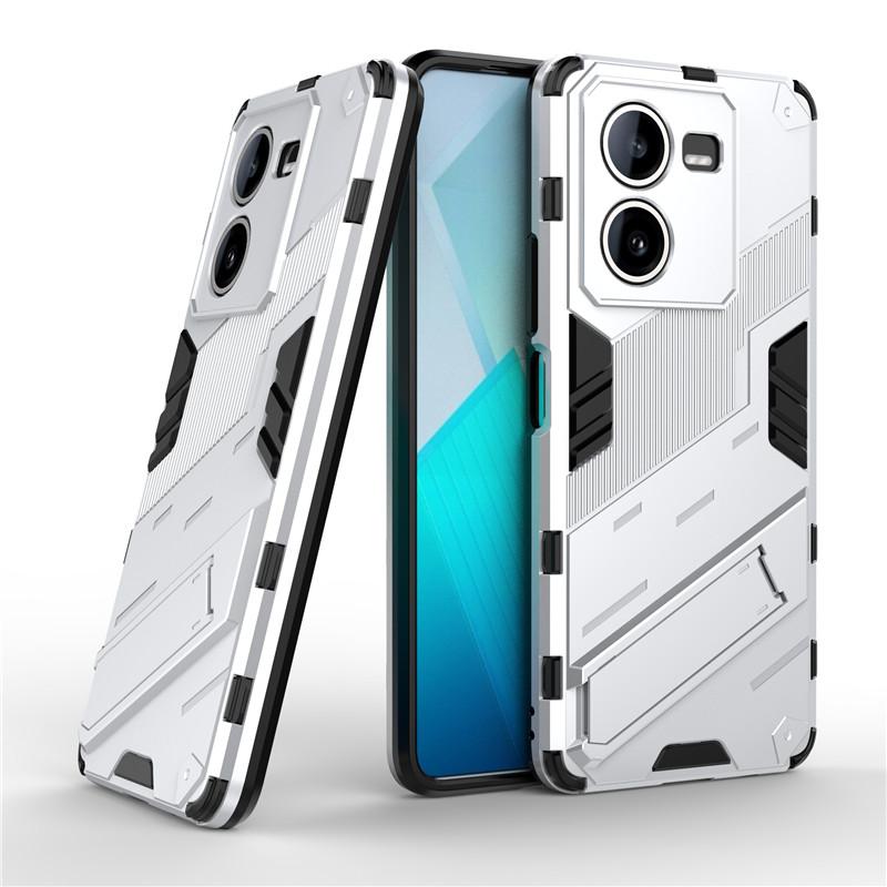For Vivo IQOO Z8 Case For IQOO Z8 5G Cover 6.64 Inch Punk Armor Shockproof Hard Rubber Bracket Bumper For Vivo IQOO Z8 Fundas