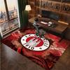 FC St. Pauli Football Print Crystal Velvet Rug, Comfortable Water Absorbent Non Slip Indoor Floor Carpet