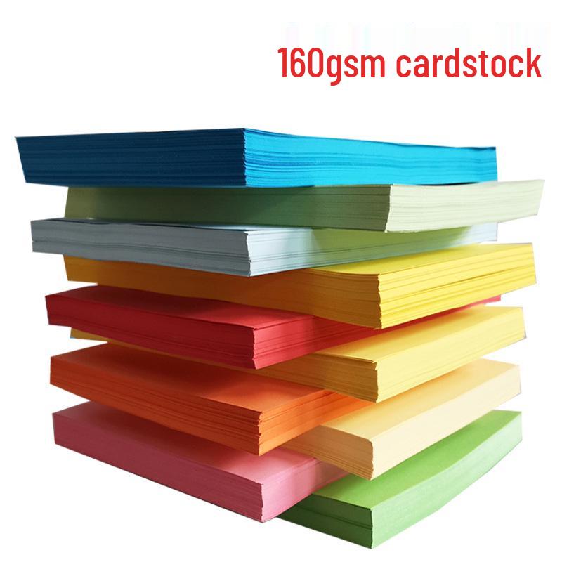 A4 Double-Sided Color Paper & Cardstock Set, 160g/240g, Free Shipping, 100 Sheets