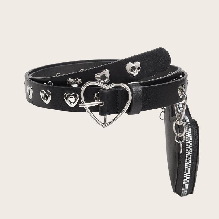 LOVE Heart Belt Women Belt Bag Cool Waist Belt Punk Waistband Female Accessories