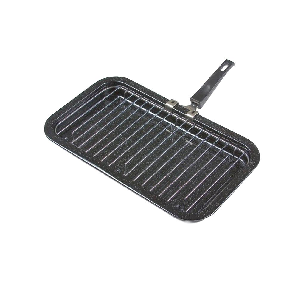 Schwarze Emaille Grillpfanne 40cm