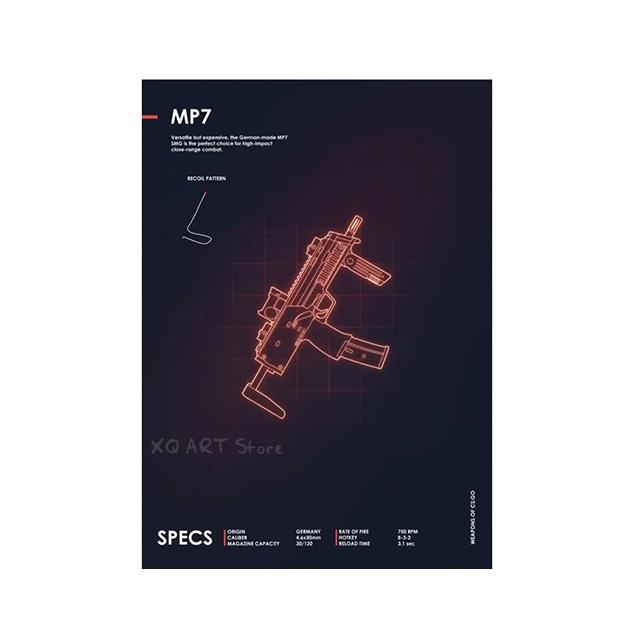 

Неоновое оружие Ak 47 Gun Cs Go Плакаты Холст Картина Стрельба из игрового пистолета Настенные картины для армейского вентилятора Стена комнаты Домашний декор Без света 21x30cm No Framed