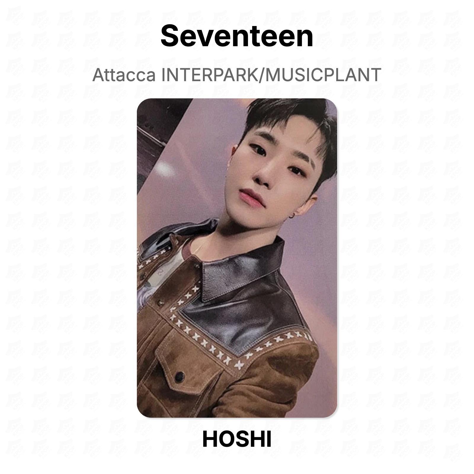 Официальная фотокарточка Seventeen Attacca INTERPARK/MUSICPLANT HOSHI gray