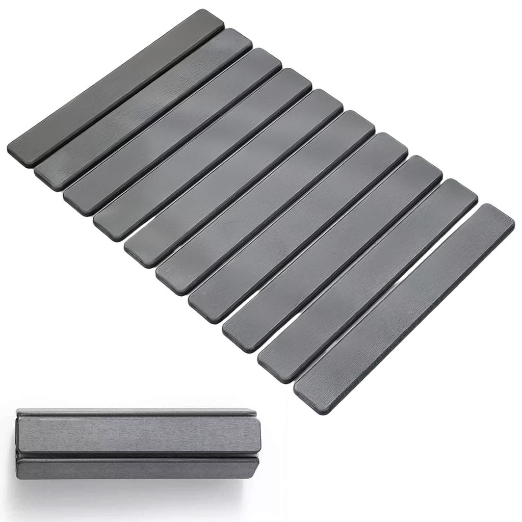 Foldable Stone Bath Mat, Super Absorbent Diatomaceous Earth Mat, Non-Slip Quick Dry Bathroom Shower Mat - 23.6x15.5 Inch