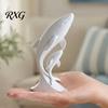 Ceramic Style Whale Ornament 3D Printed Ornaments, Mother And Child Figurines, Decorative Figurine for Office Modern Minimalist Double Sculpture Home