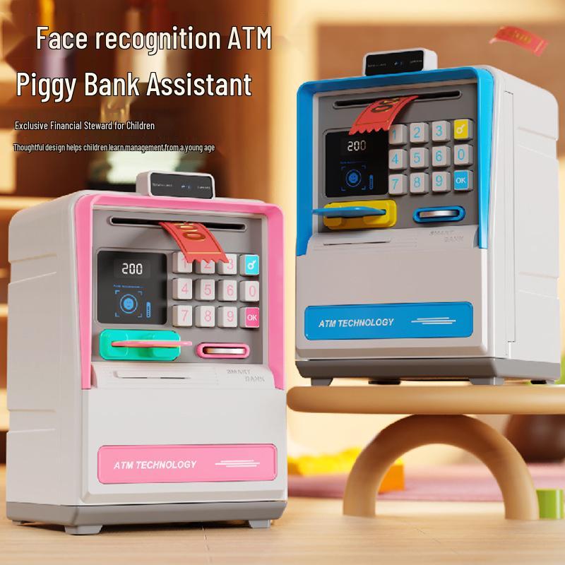 Smart Kids' ATM Money Saving Box with Face Recognition and Automatic Bill Rolling