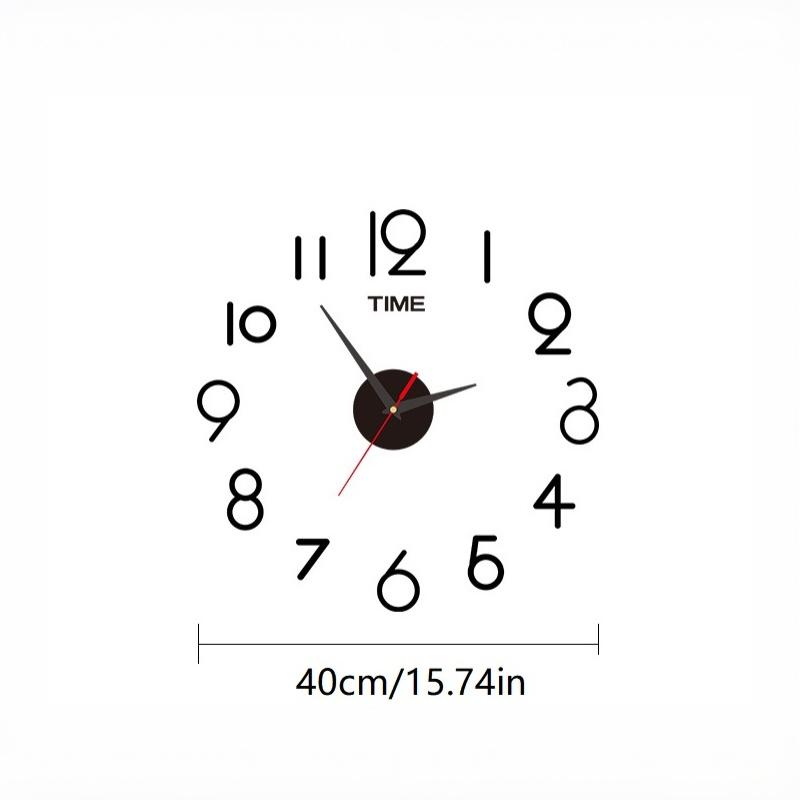 2026 Modern Design Large Wall Clock 3D Diy Quartz Acrylic Mirror Stickers Living Room Home Decor