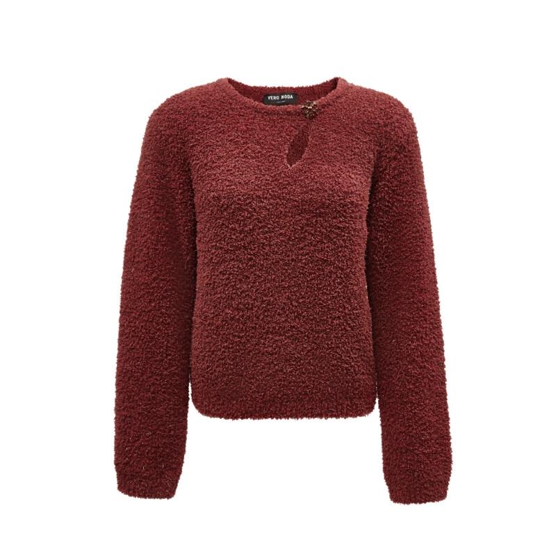 VEROMODA Women's Asymmetric Hollow-out Knit Sweater