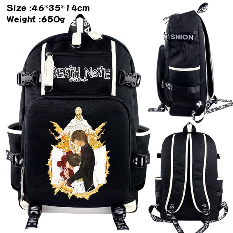 Death Note Day Man Full Color Printed Backpack Double White Edge Decorated Student Bag Computer Bag Travel Bag