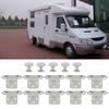 Self Closing Hinges Kit with Round Knob Handle Folding Hardware Accessory for Trailer RV Furniture