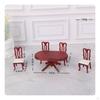 Dollhouse Dining Room Furniture Retro Set European Style 1:12 Scale Table Chairs