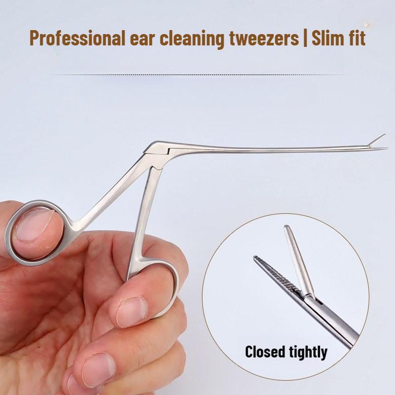 New Ear Nose Cleaner Pliers Pick Endoscope Earwax Remover Veterinary Forceps Tweezer Short Forceps