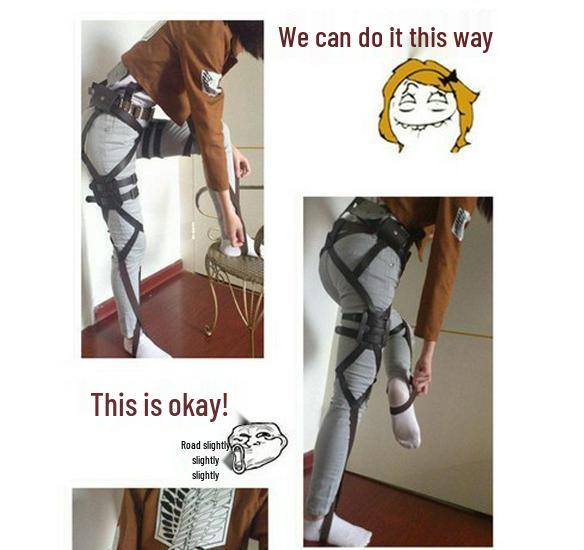 Attack On Titan Mikasa, Eren, Levi Survey Corps Full Body Leather Strap Cosplay Gear Available
