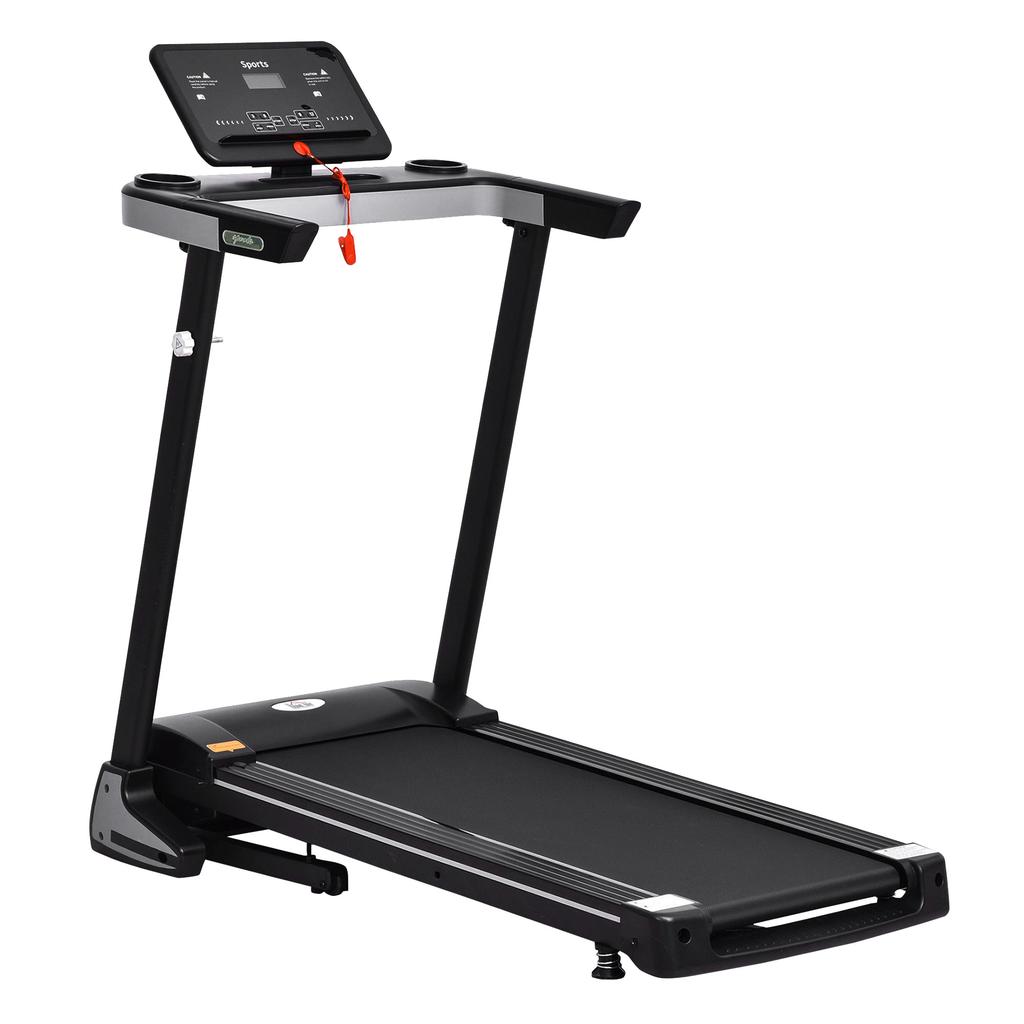 Folding Treadmill for Home Motorised Running Machine W/ LCD Display Black