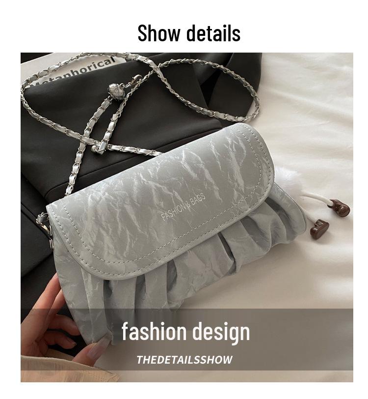 Niche Design Women's Summer 2025 Chain Crossbody Cloud Handbag