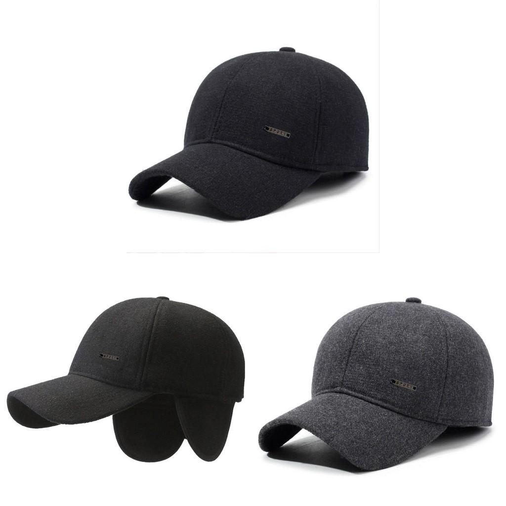 Solid Color Baseball Hat Winter Warmth Sports Outdoor Sun Protection Gift Cap