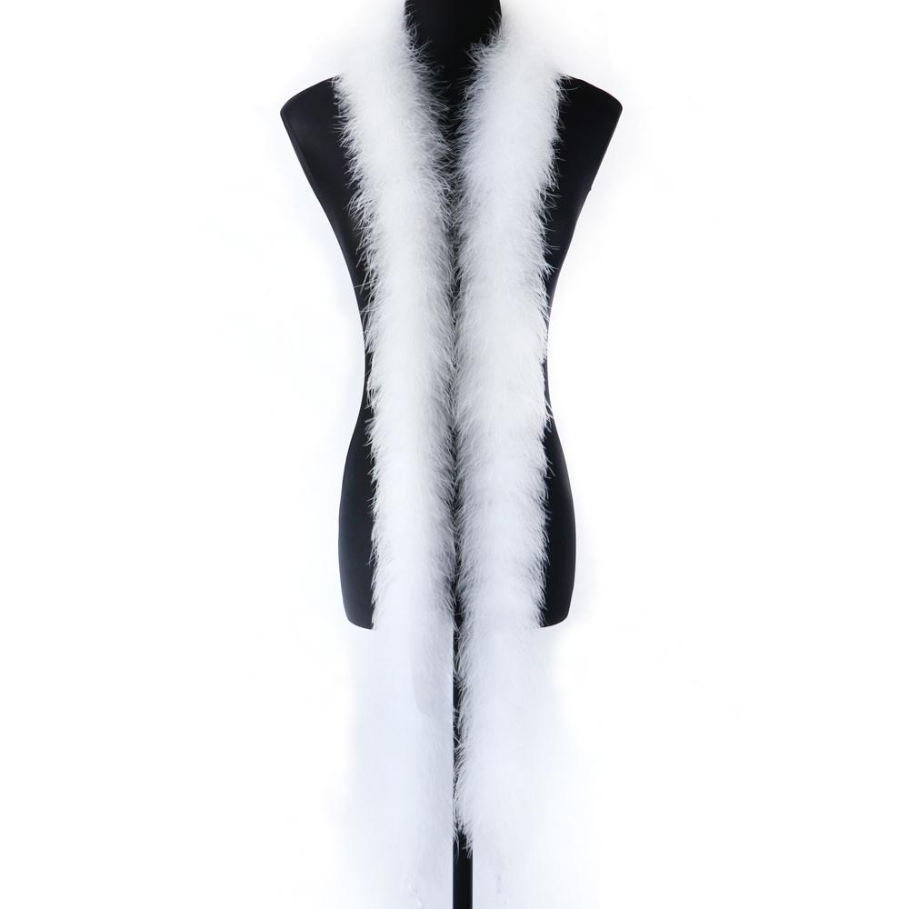 DIY 2 Meter Pluizige Witte Maraboe Kalkoenveren Boa 11-50g Natuurlijke Veer Sjaal voor Bruidsjurk Kerst Decoratieve Pluimen