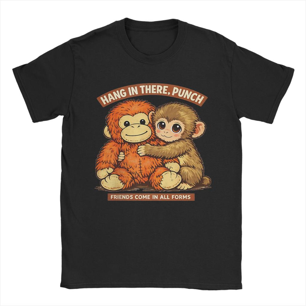 Cute Punch Monkey TShirt Summer  Leisure T Shirts Unisexs Cotton O Neck Plus Size Tees ShortSleeve Vintage Tops