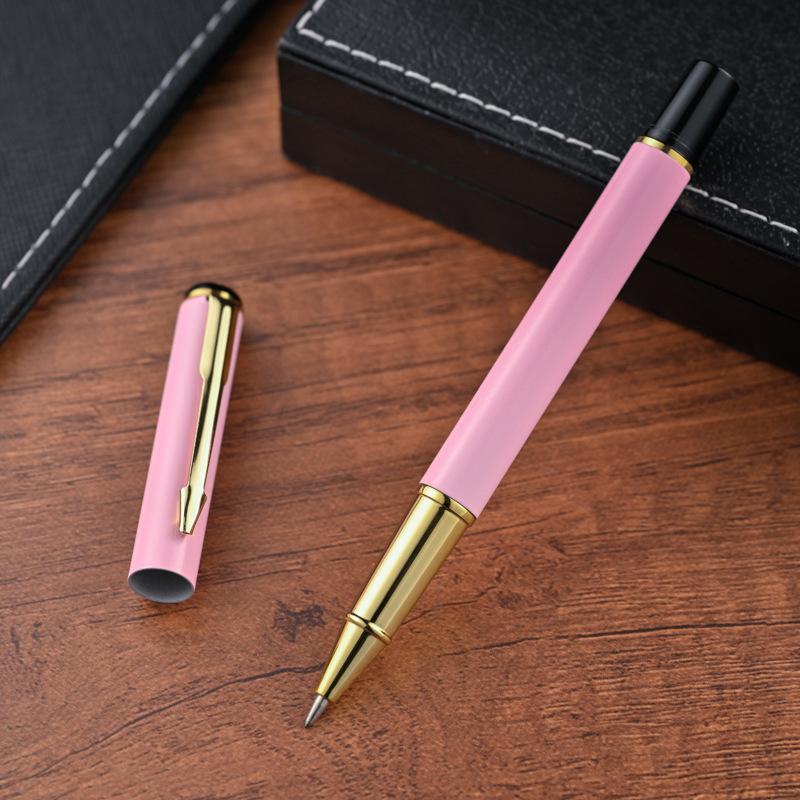Straight Hair Multi-Color Metal Signature Pen, Neutral Fountain Pen, Orb Pen, Business Advertising, Gift Pen Print