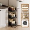 Plastic 2/3/4 Tiers Rolling Cart Space Saving Multi-Layer Storage Rack  Bathroom