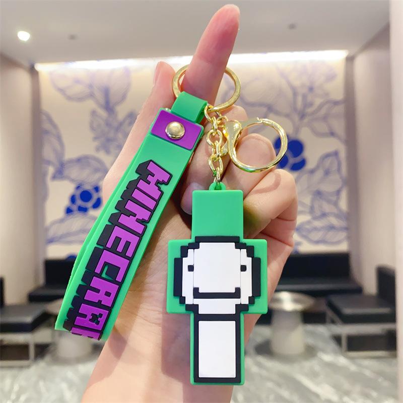 Game Minecraft Keychain, Creative Cartoon Pendant Game Merchandise Small Gift