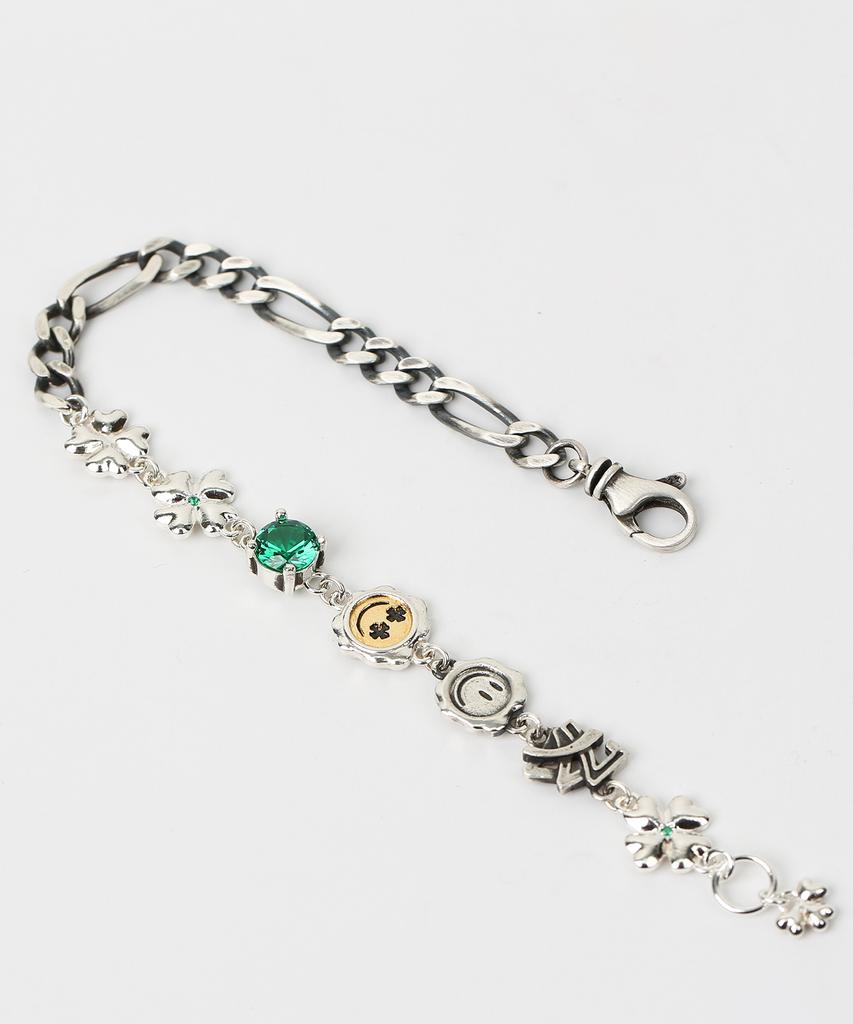 Graynoise Clover Smile Cubic Bracelet (925 Silver)