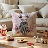 Sphynx Cat Cushion Cover Anti-dustmite Pillowcase Invisible Zipper Silky Short Plush Sofa Cushion Cover