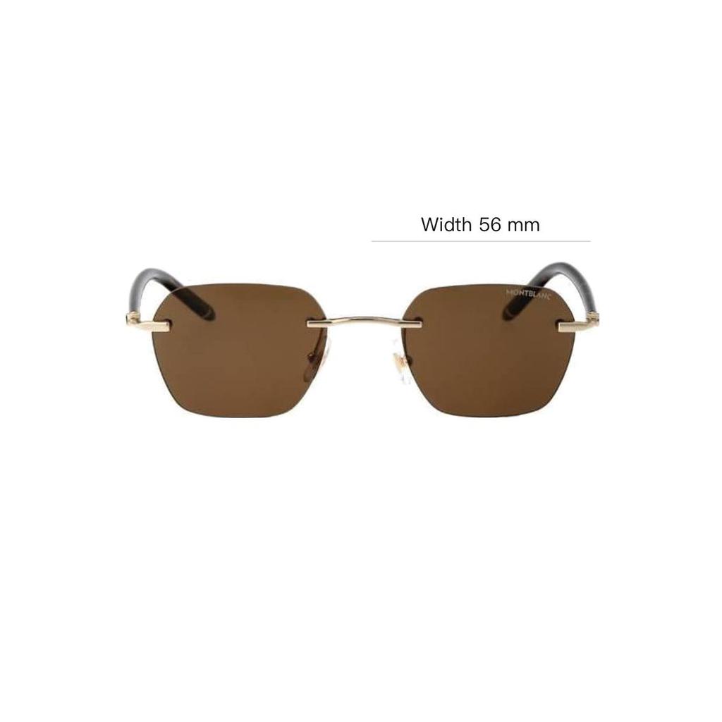 Montblanc Windproof Fine Leg Metal Irregular Shape Sunglasses Men sunglasses Black MB0270S004