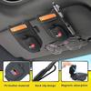 Car Sunglasses Holder Sun Visor PU Leather Glasses Clip For Toyota GR Sport Corolla Yaris Camry Prius RAV4 CHR Key Accessories